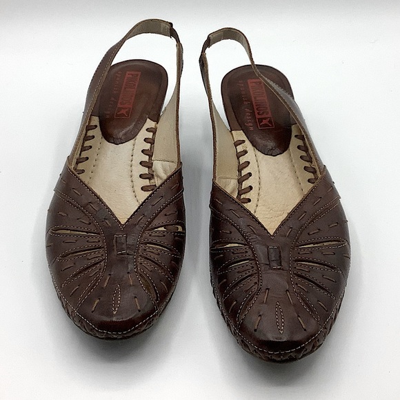 Pikolinos San Remo Leather Cut Out Slingback Shoes | EU 38 - Picture 3 of 8